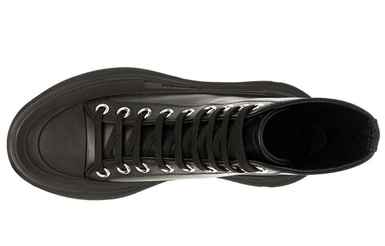 (WMNS) Alexander McQueen Tread Slick High 'Black' 633900WHZ621081 - 5