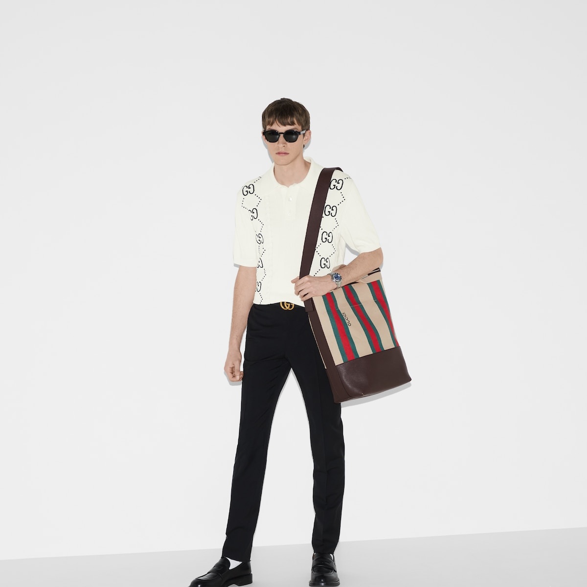 Large tote bag with Web stripe - 3