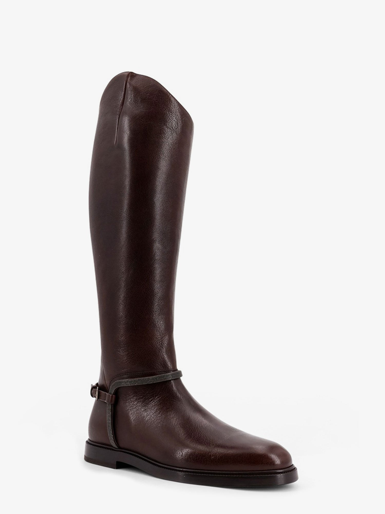 Leather Boots With Monili Detail - 2