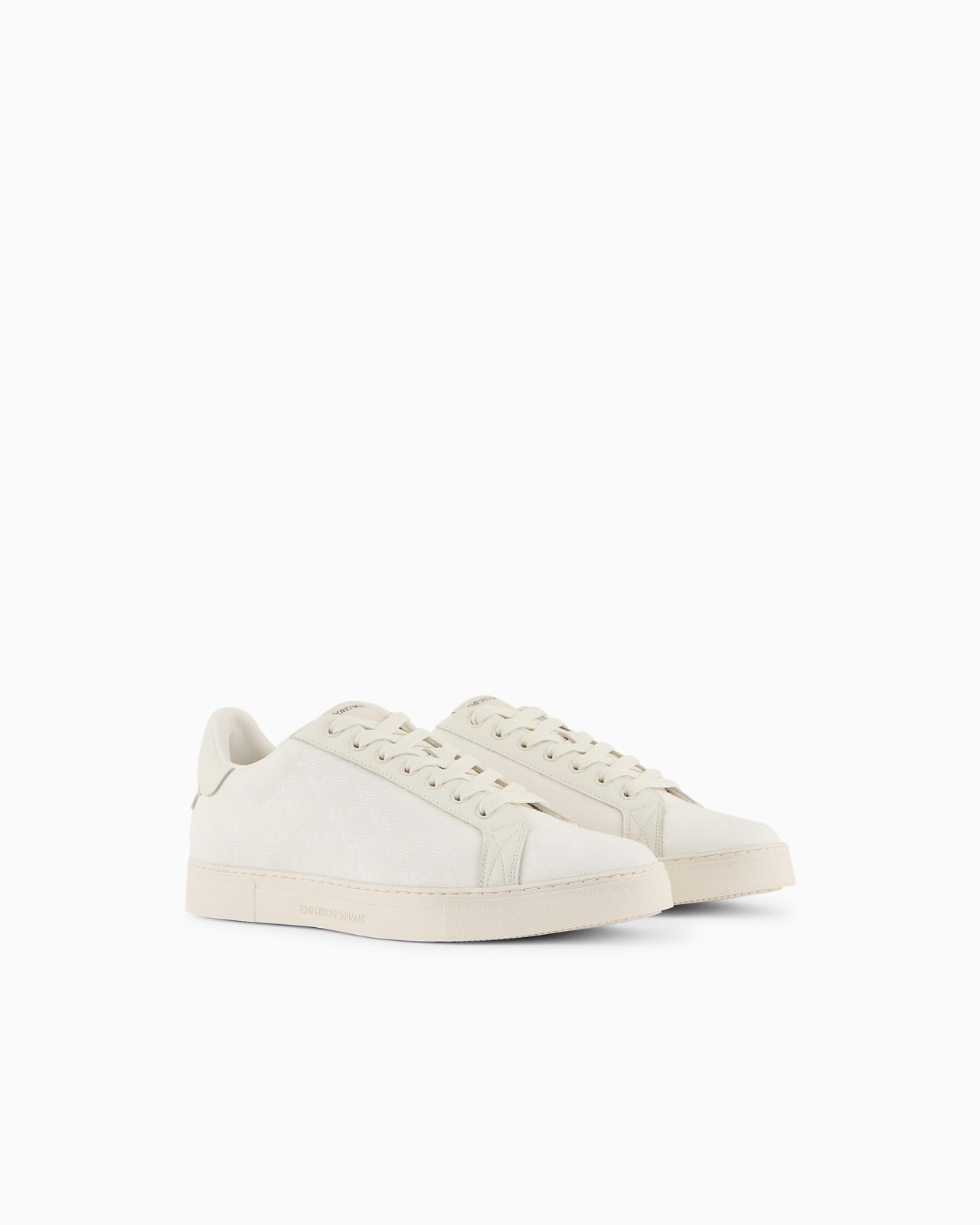 Nylon sneakers with jacquard all-over eagle - 2