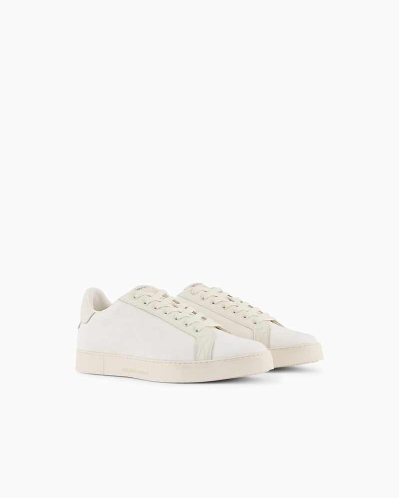 Nylon sneakers with jacquard all-over eagle 2