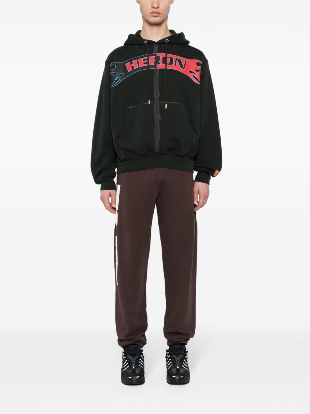 logo-print zip-up hoodie - 2