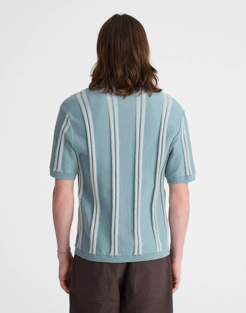 Madewell Striped Button-Up Sweater Polo in Everyday Cotton outlook