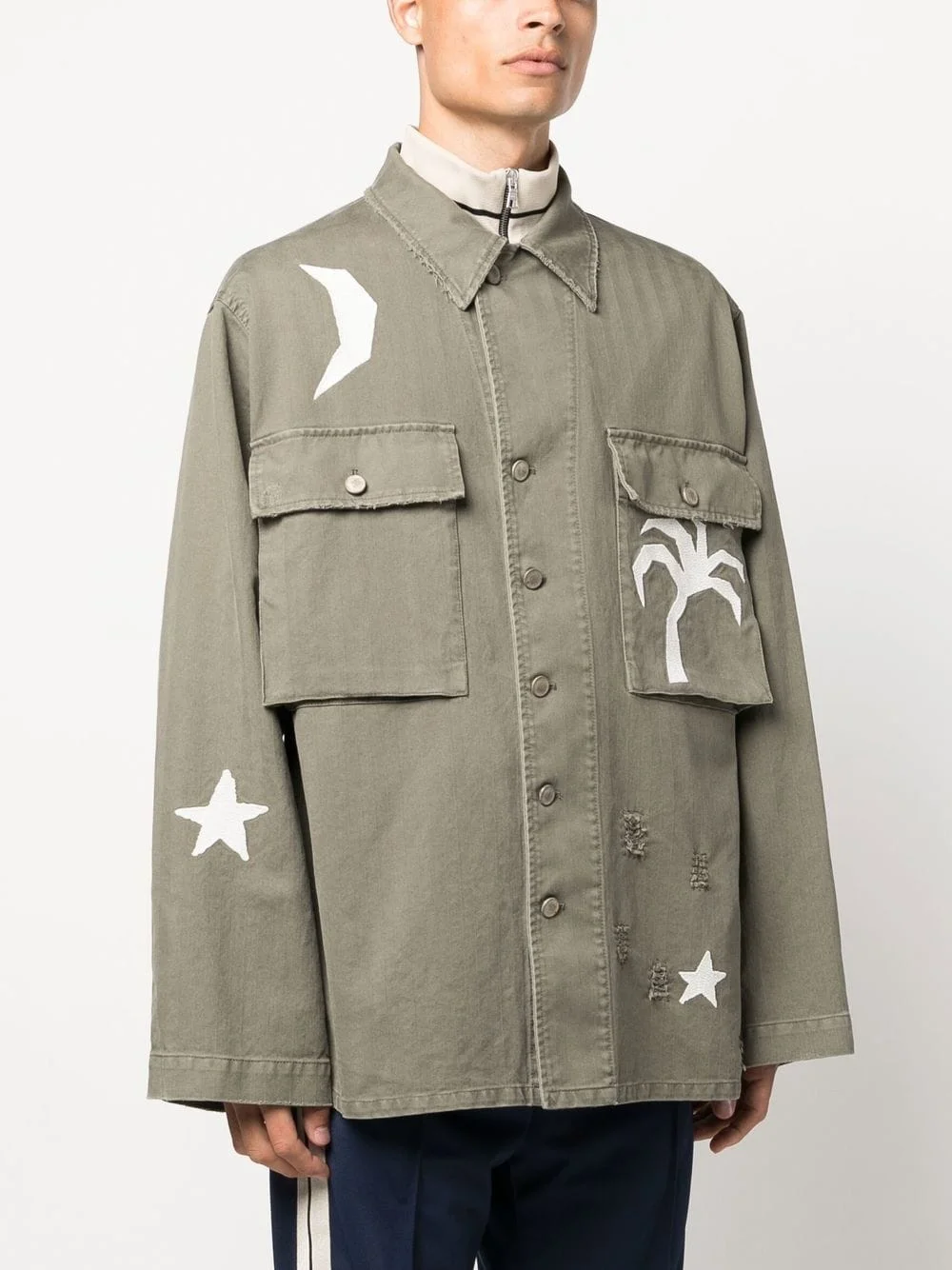 Life Is Palm wide-sleeve jacket - 1