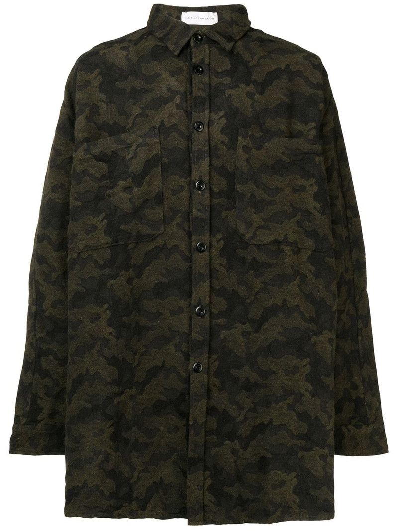 camouflage 인쇄 셔츠 1