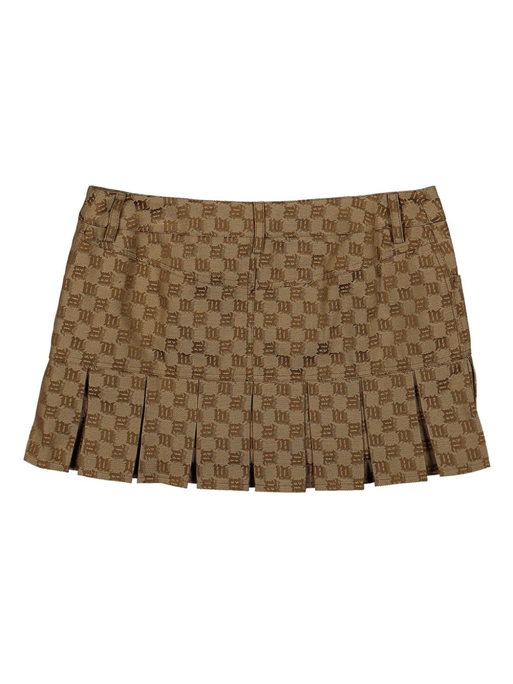 logo-jacquard mini skirt - 2