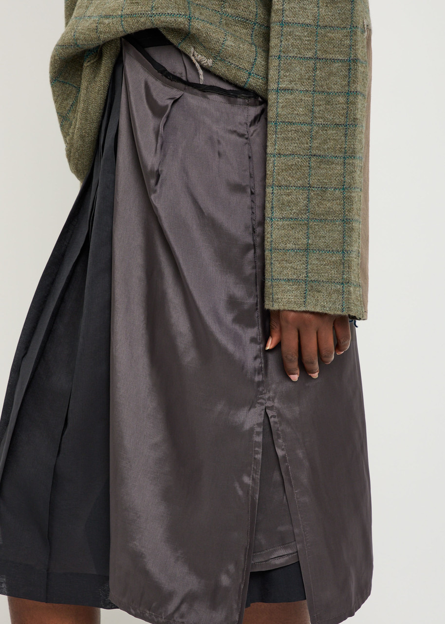 Maison Margiela Panelled Satin Midi Skirt - 5