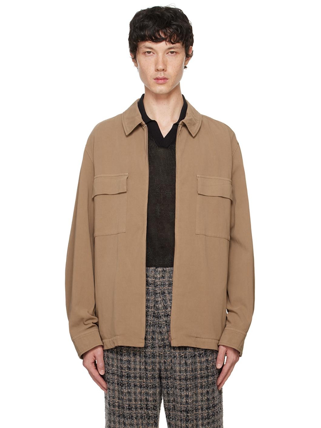 Beige Cotton Jacket - 1