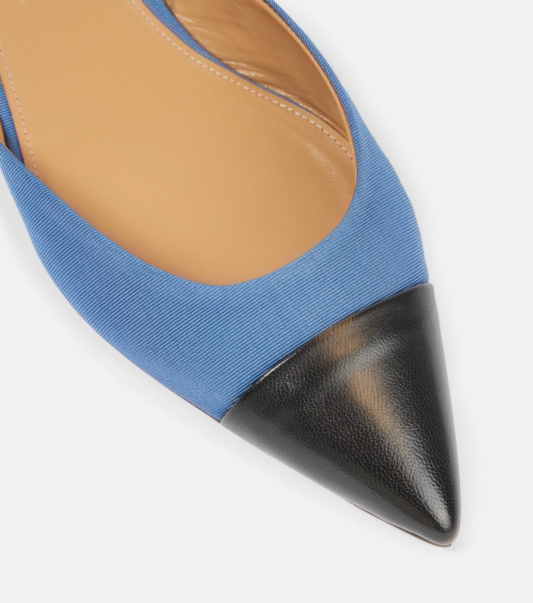 Milanese leather-trimmed slingback flats - 6