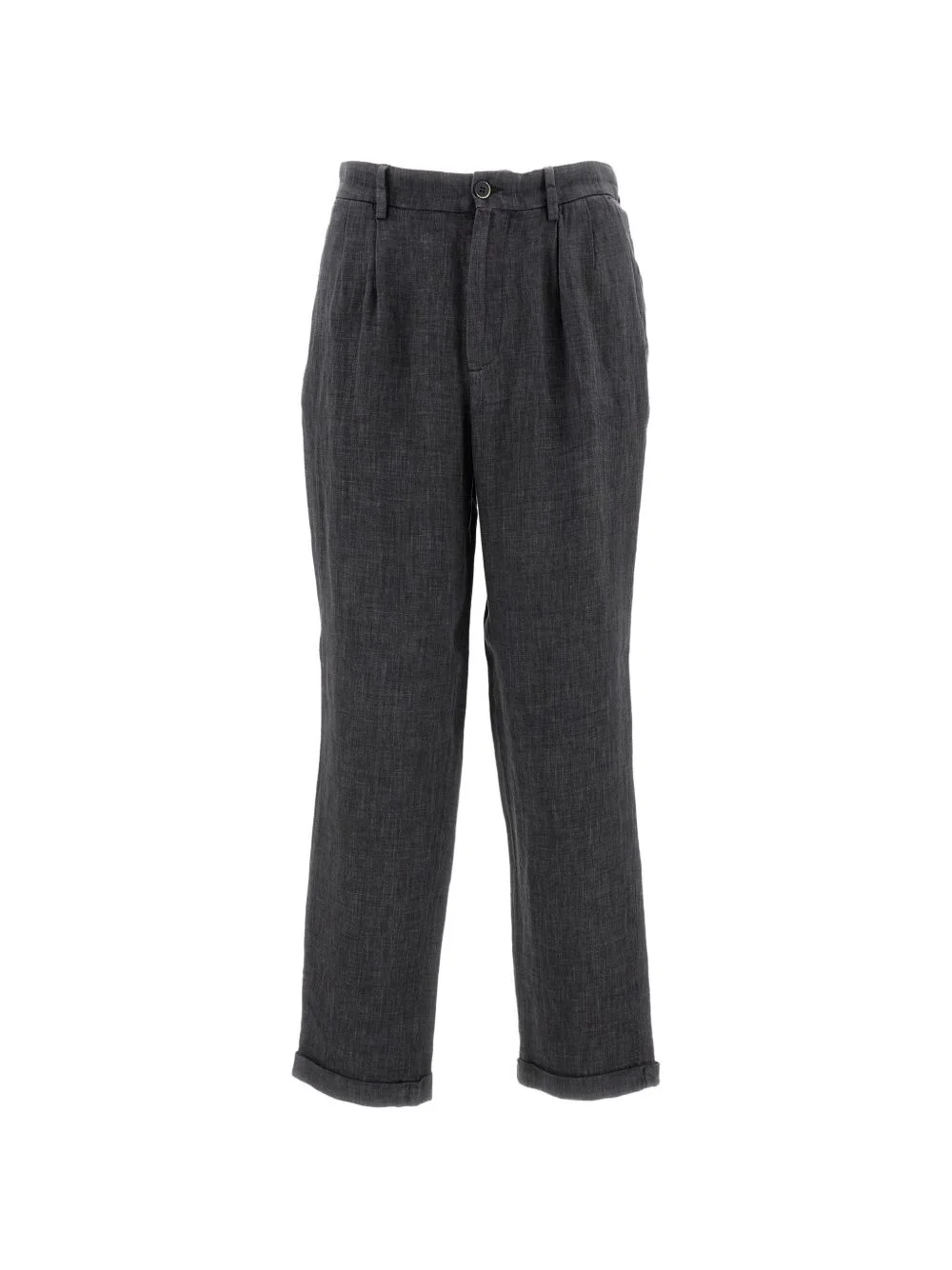 pleated cuffed trousers - 1