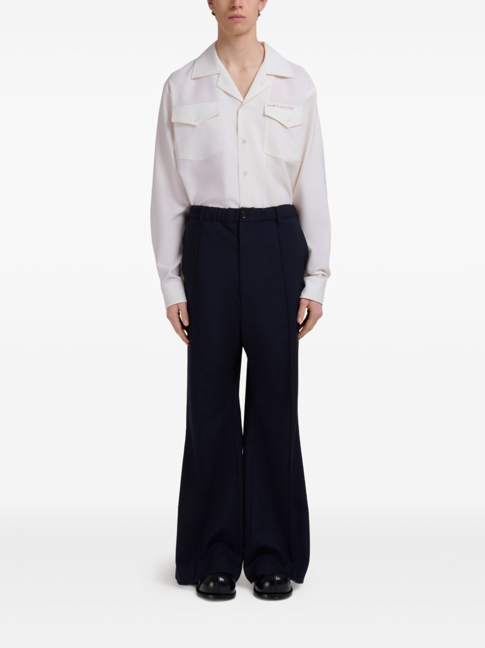 wide-leg flared trousers - 2