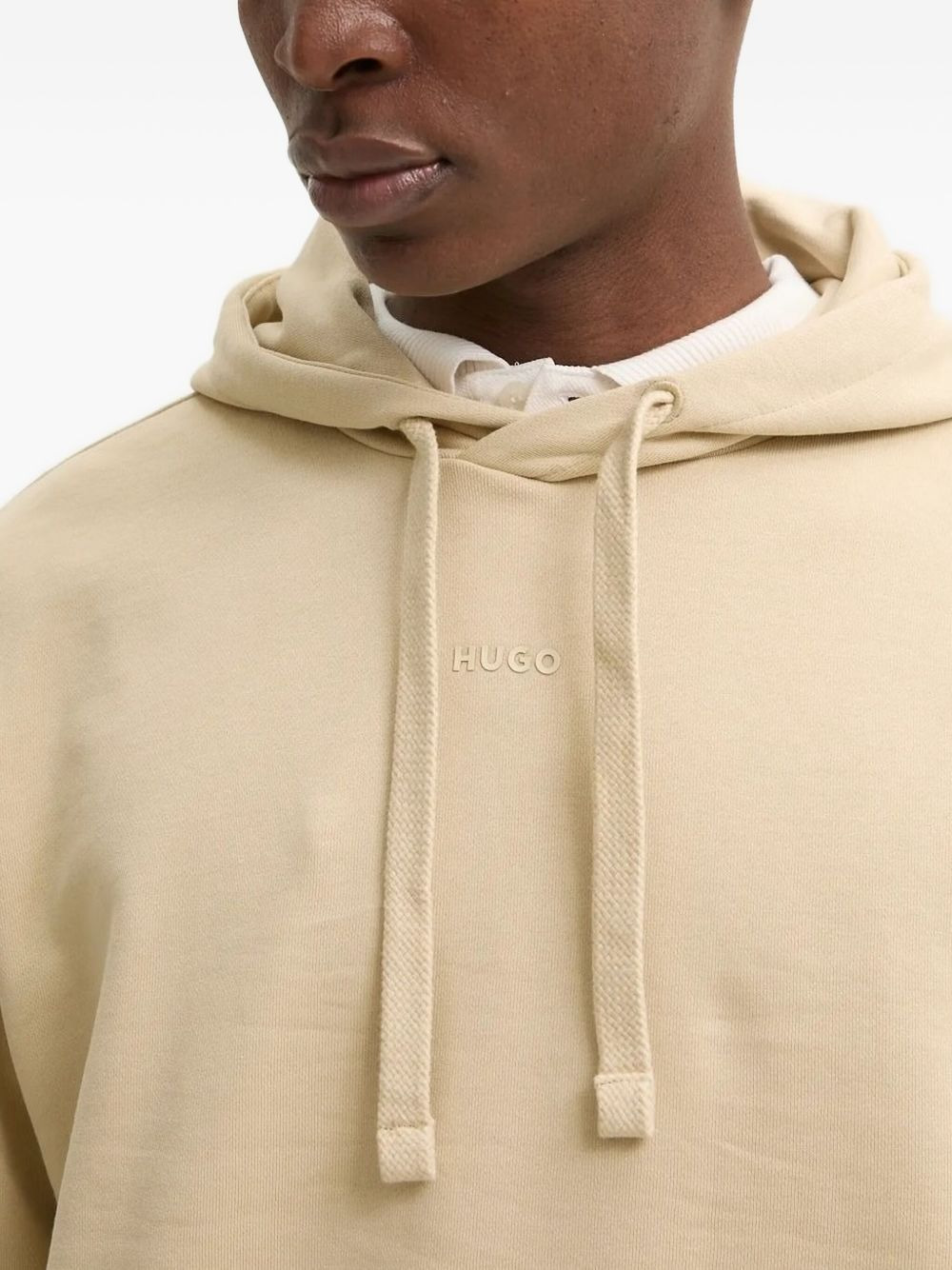 Dapo logo-appliqué drawstring hoodie - 5