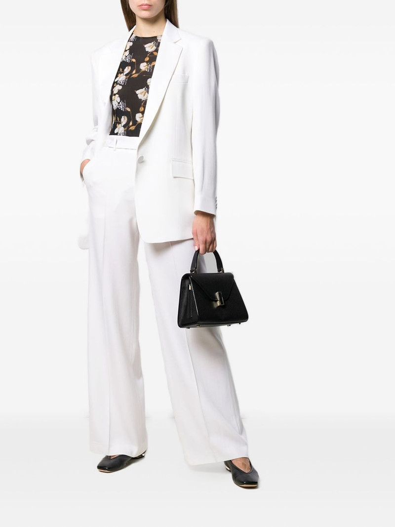 Valextra small leather-coated clasp tote bag outlook