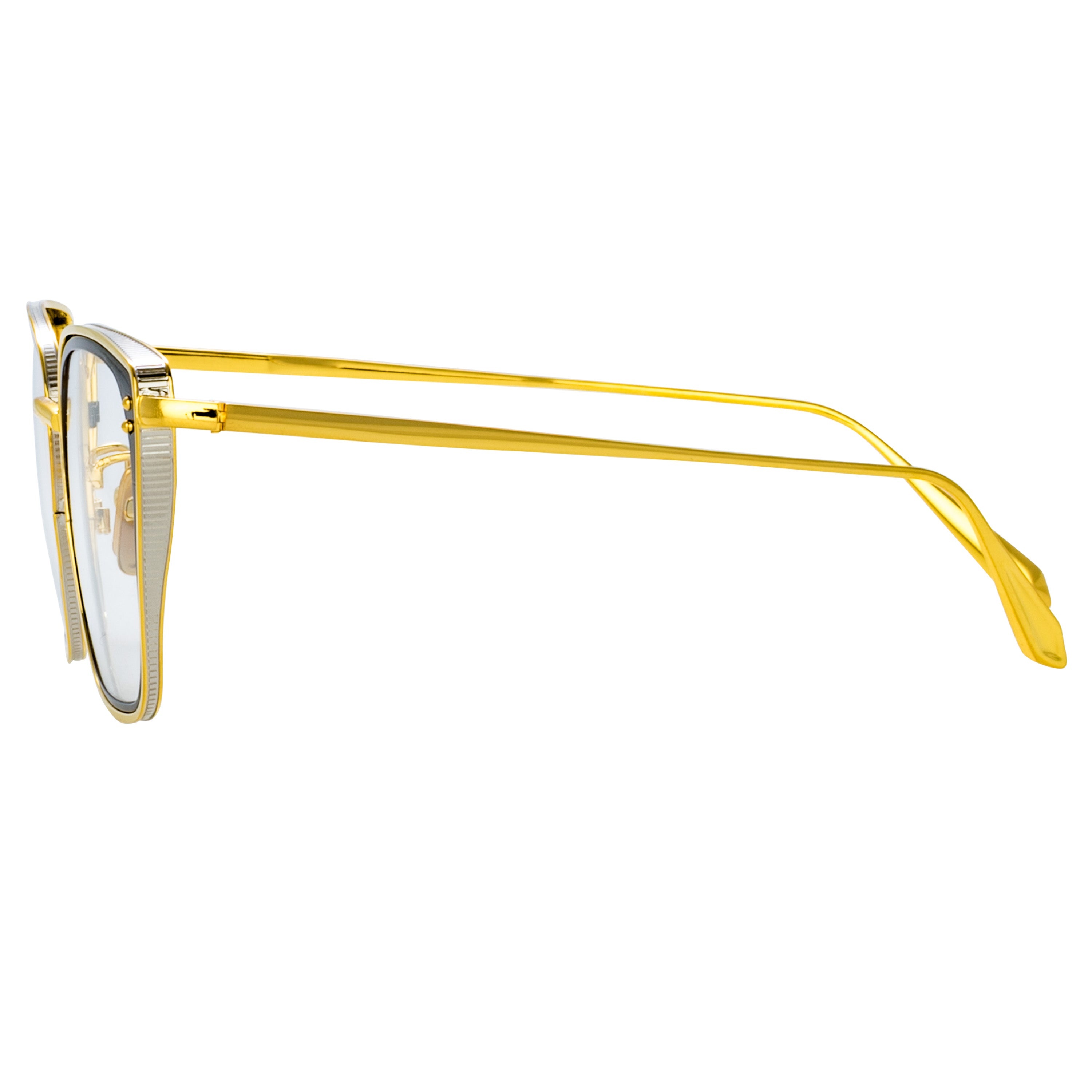 HANS SQUARE OPTICAL FRAME IN YELLOW GOLD - 4