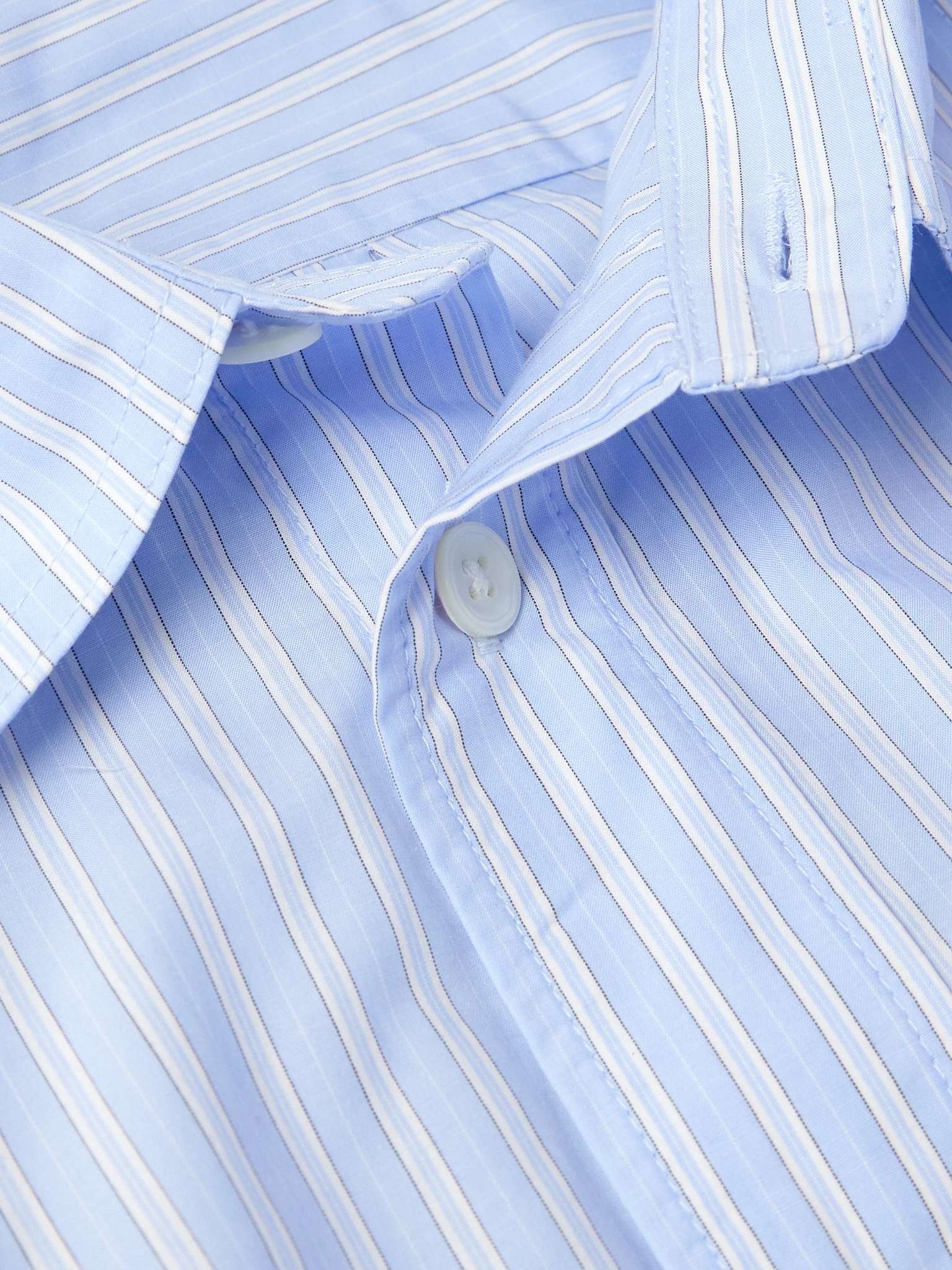 Colby 5329 Striped Lyocell and Supima Cotton-Blend Shirt - 5
