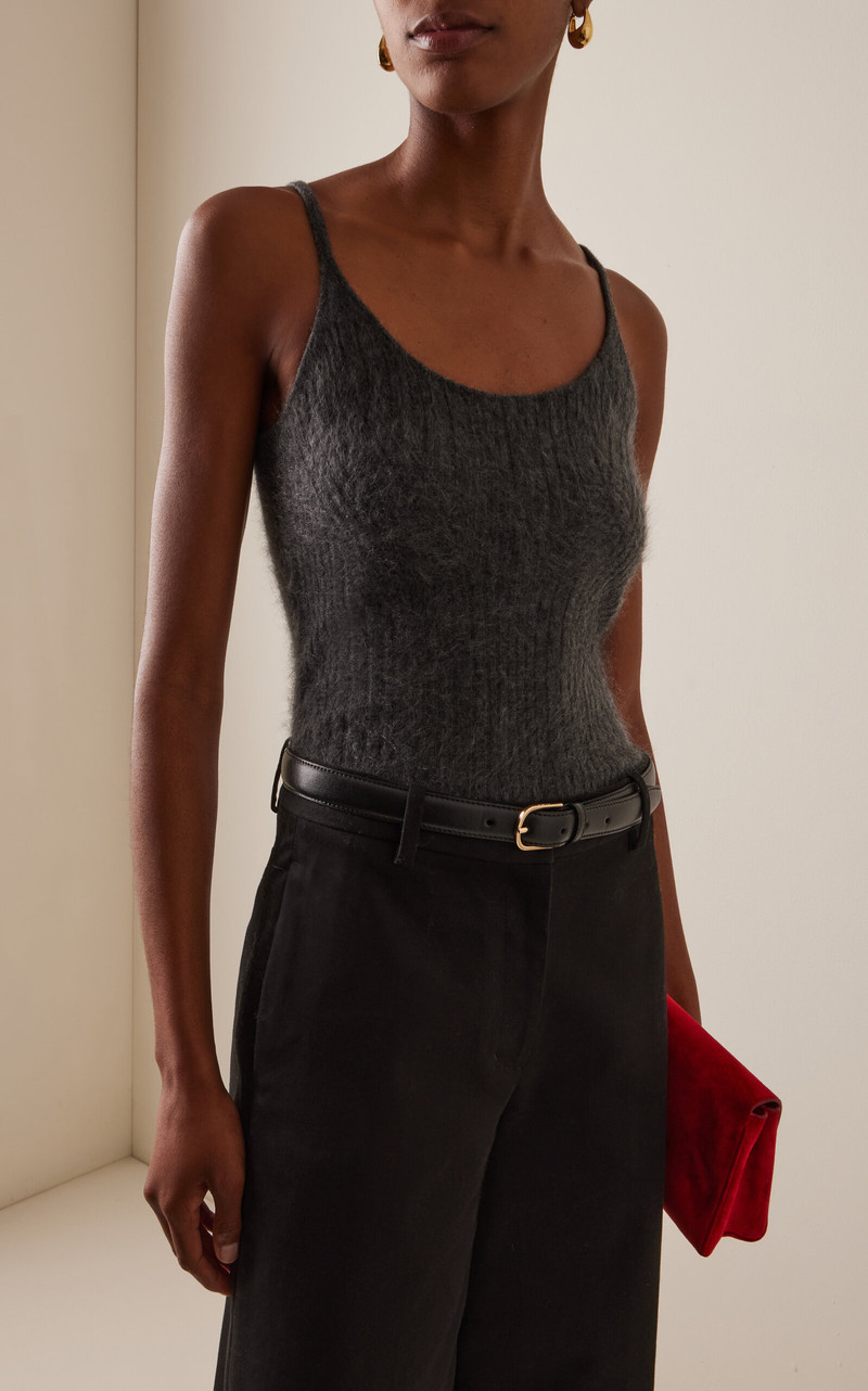 Rue Brushed-Cashmere Top grey 3