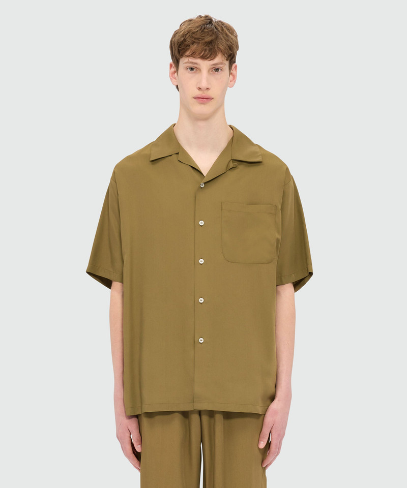 MSGM Shirt in brown fluid fabric outlook