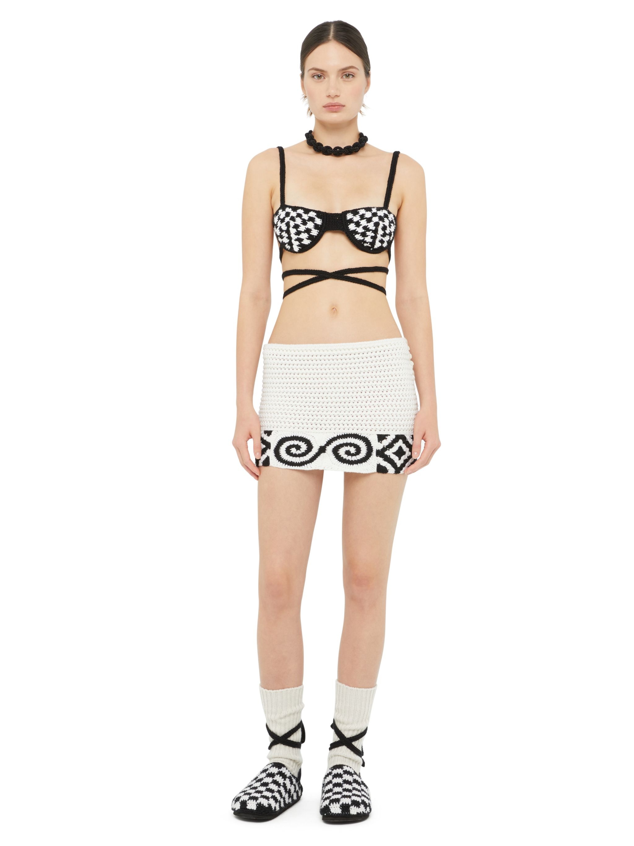 B & W Crochet Bra - 4