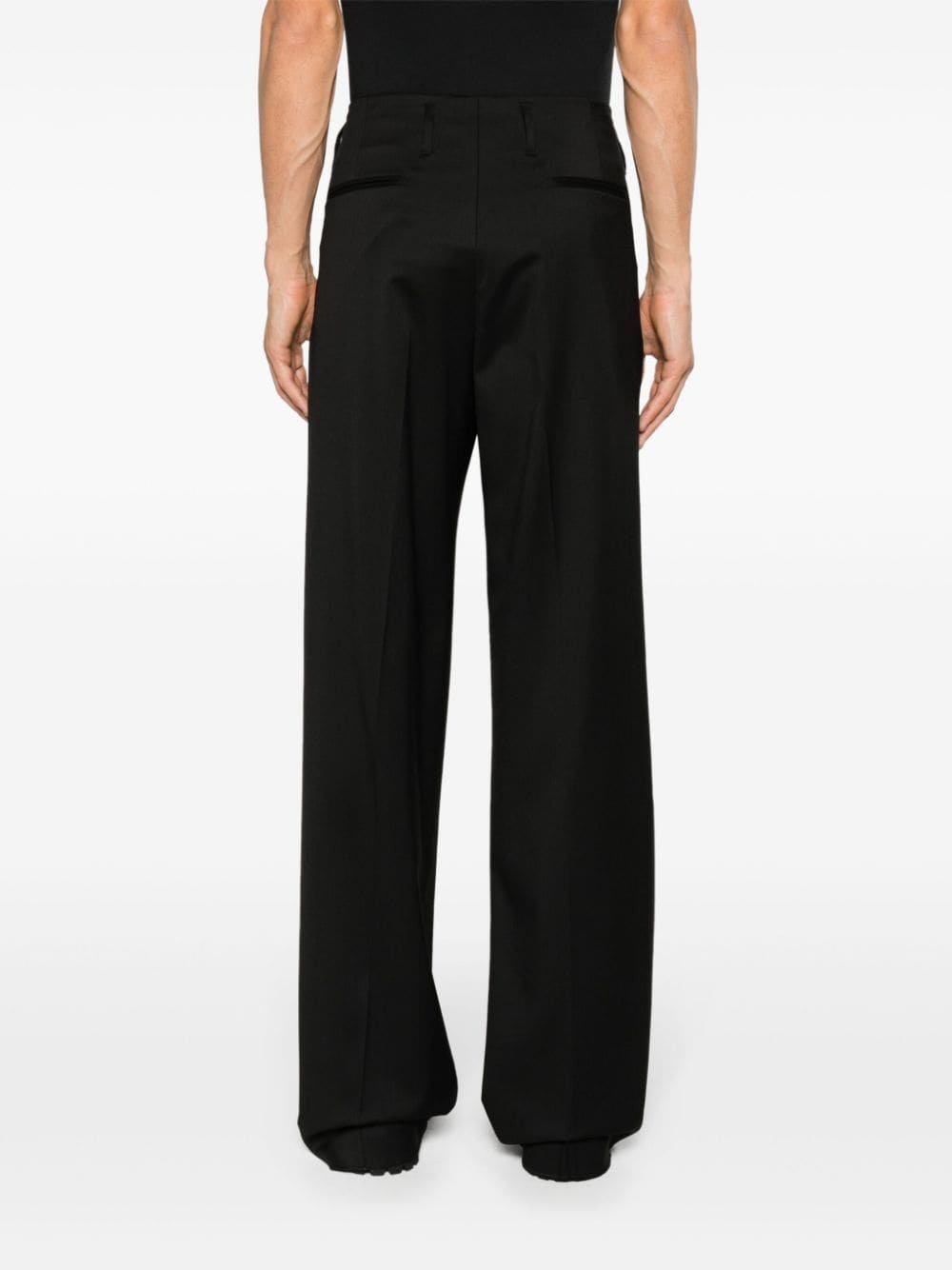 high-waist wide-leg trousers - 4