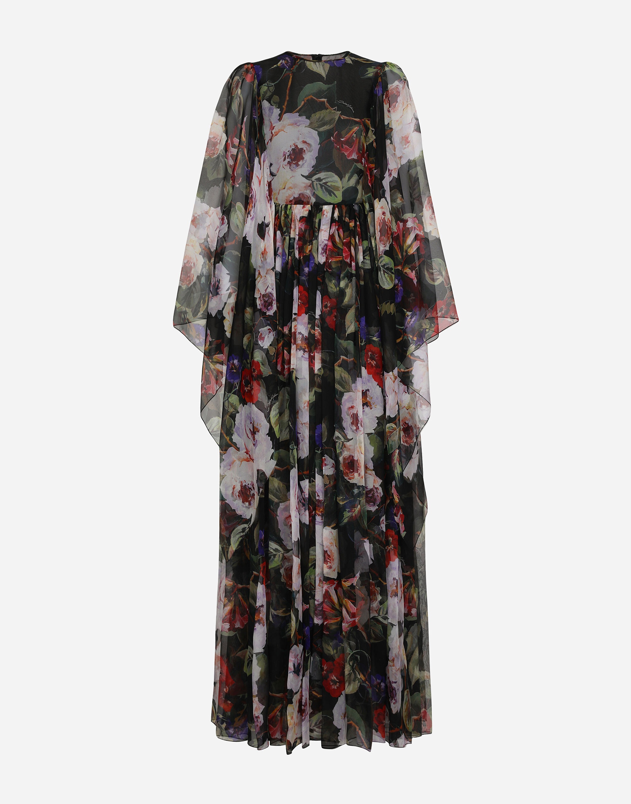 knee length dresses for ladies Dolce & Gabbana Enchanting Floral Silk Maxi Dress main image 0