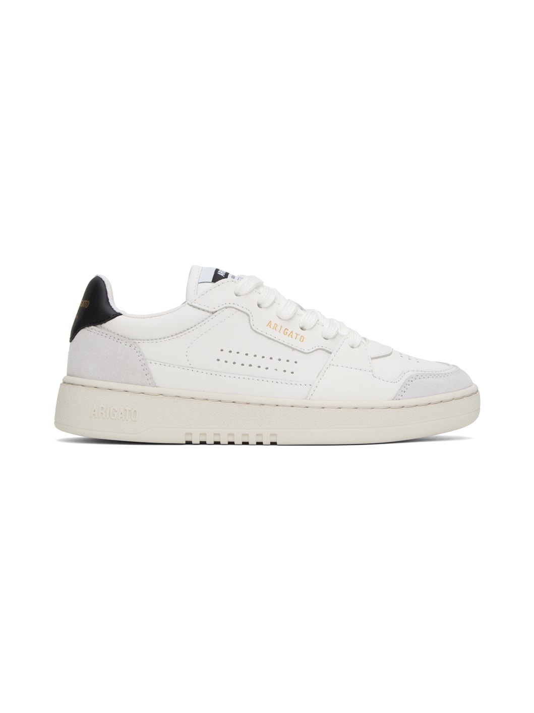 White & Black Dice Lo Sneakers - 1