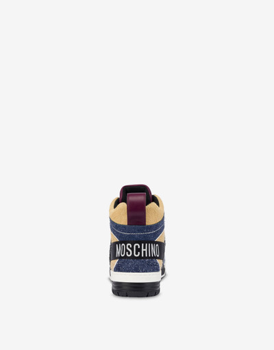 Moschino STREETBALL RUBBER LOGO HIGH-TOP SNEAKERS outlook