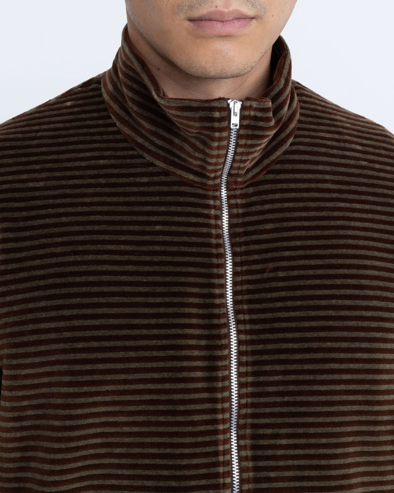Our Legacy – Shrunken Full-Zip Polo Scoobie Stripe Velour 5
