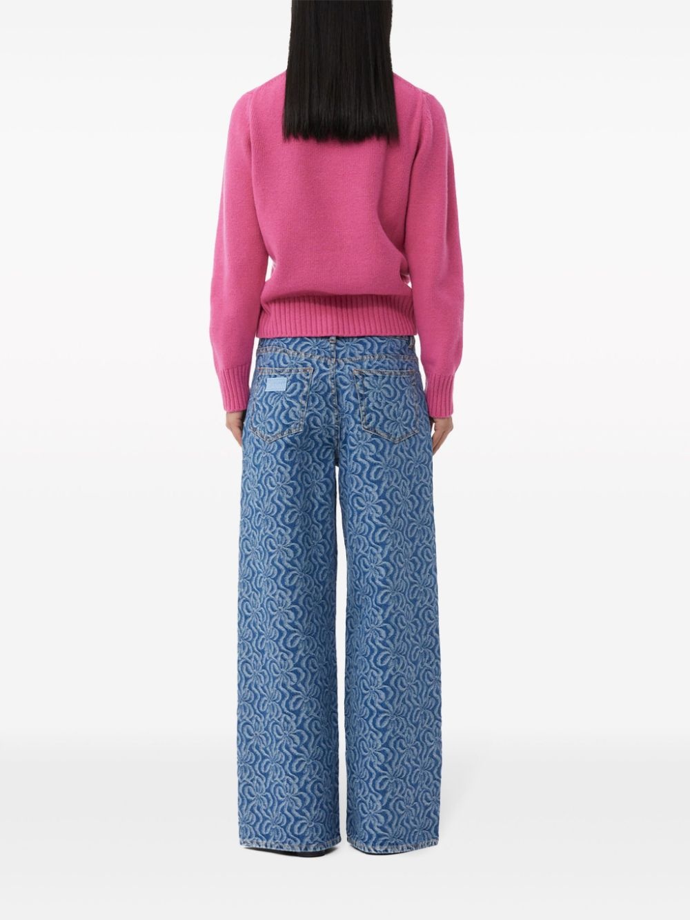 floral-motif crew-neck jumper - 4