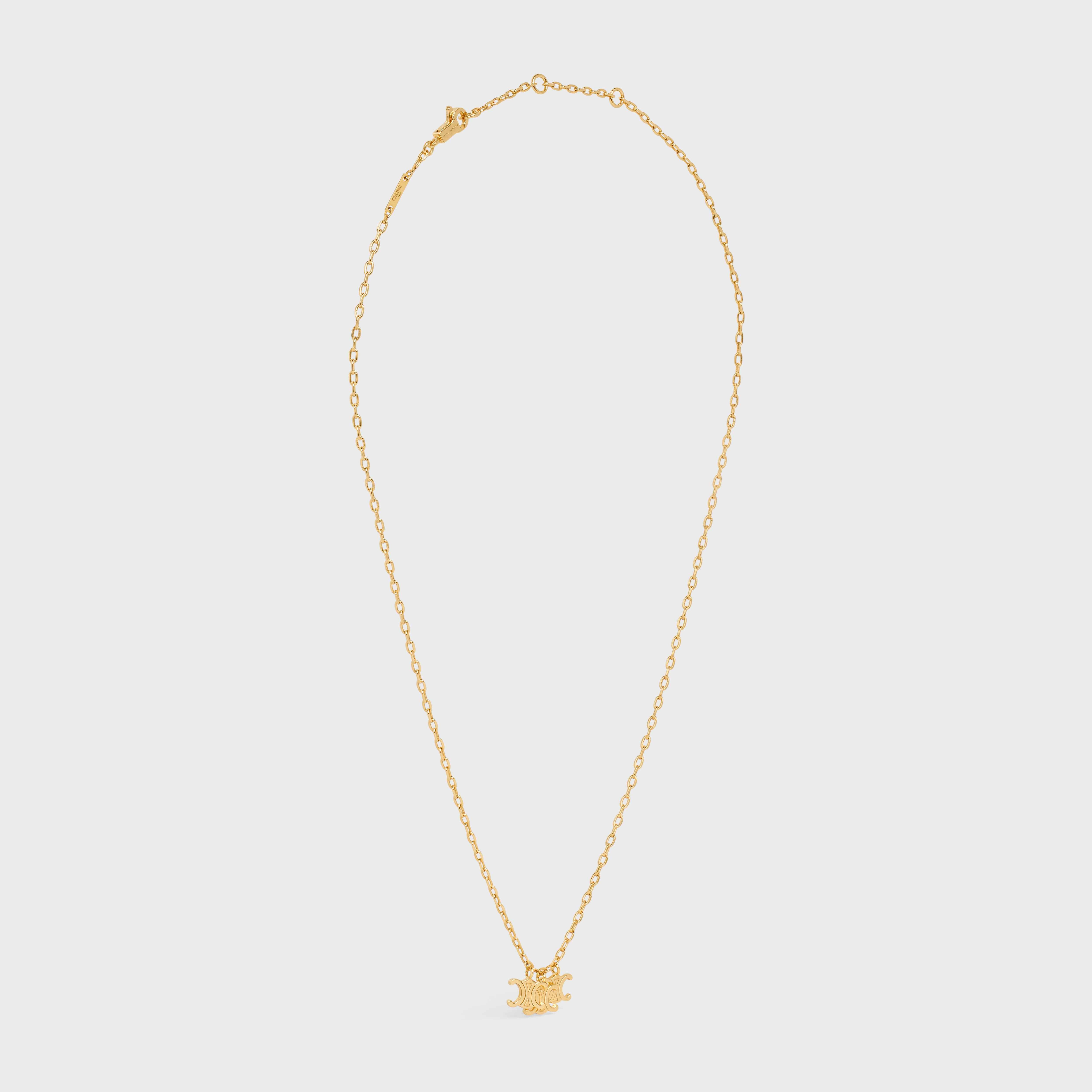 Triomphe Trio Necklace in Brass with Gold Finish - 3