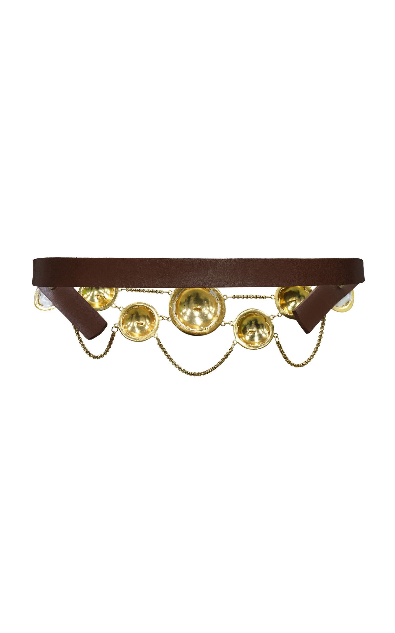 Successful Dynasties Leather and Brass Belt gold - 3