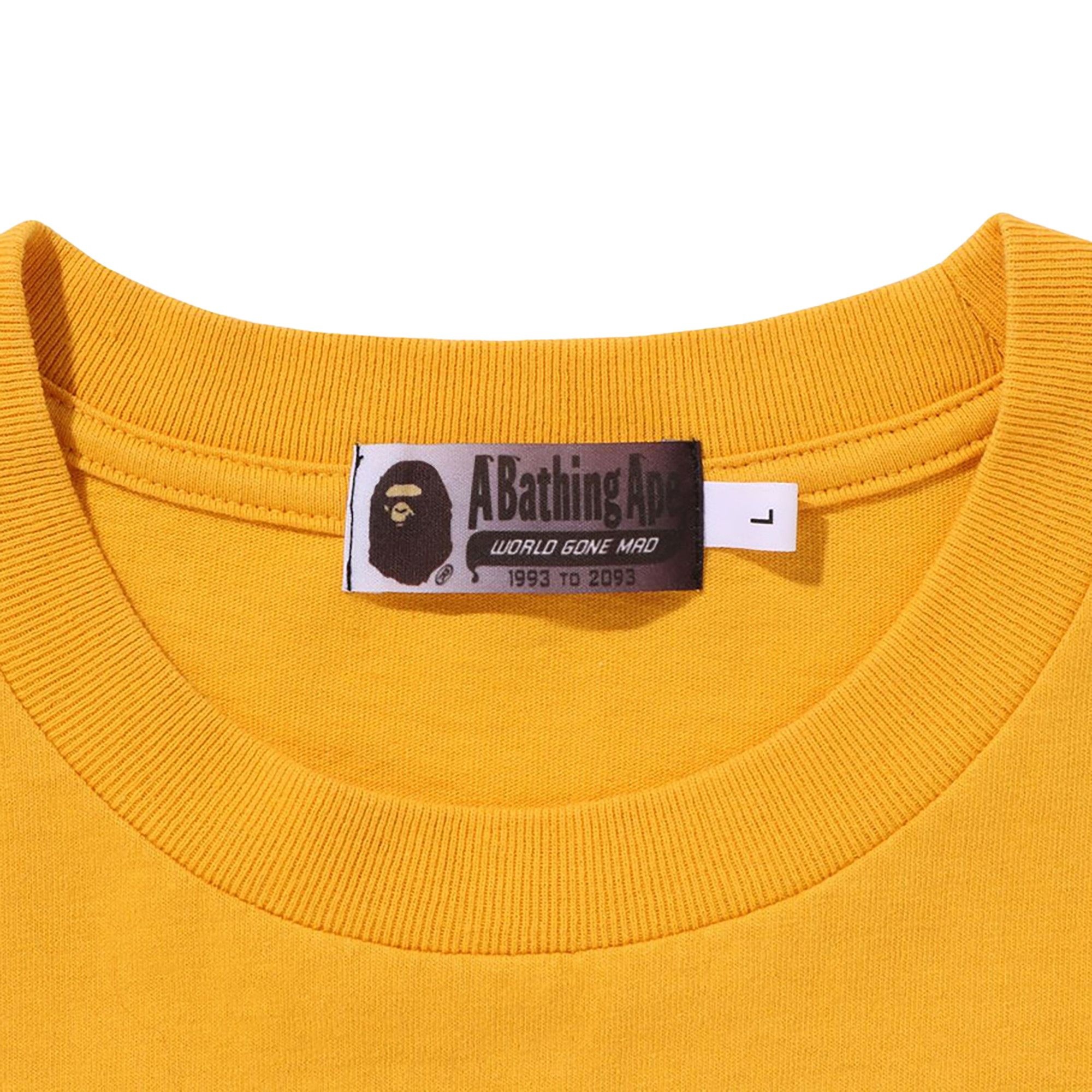 BAPE College Graduation Relaxed Fit Tee 'Orange' - 3