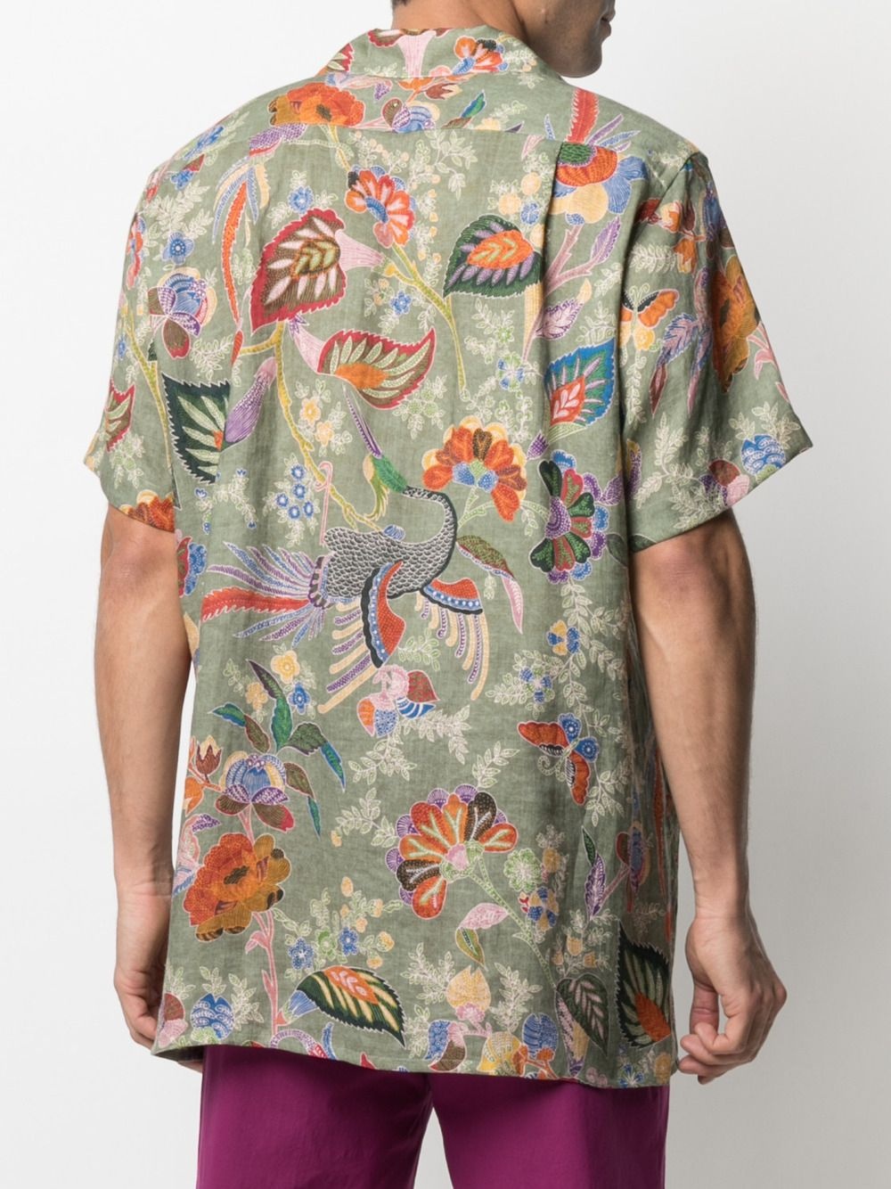 floral-print short-sleeve shirt - 4