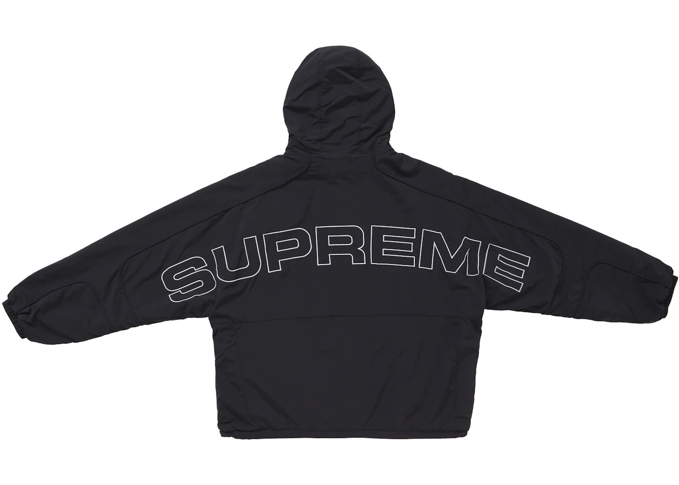 Supreme Faux Fur Reversible Hooded Track Jacket Black - 2