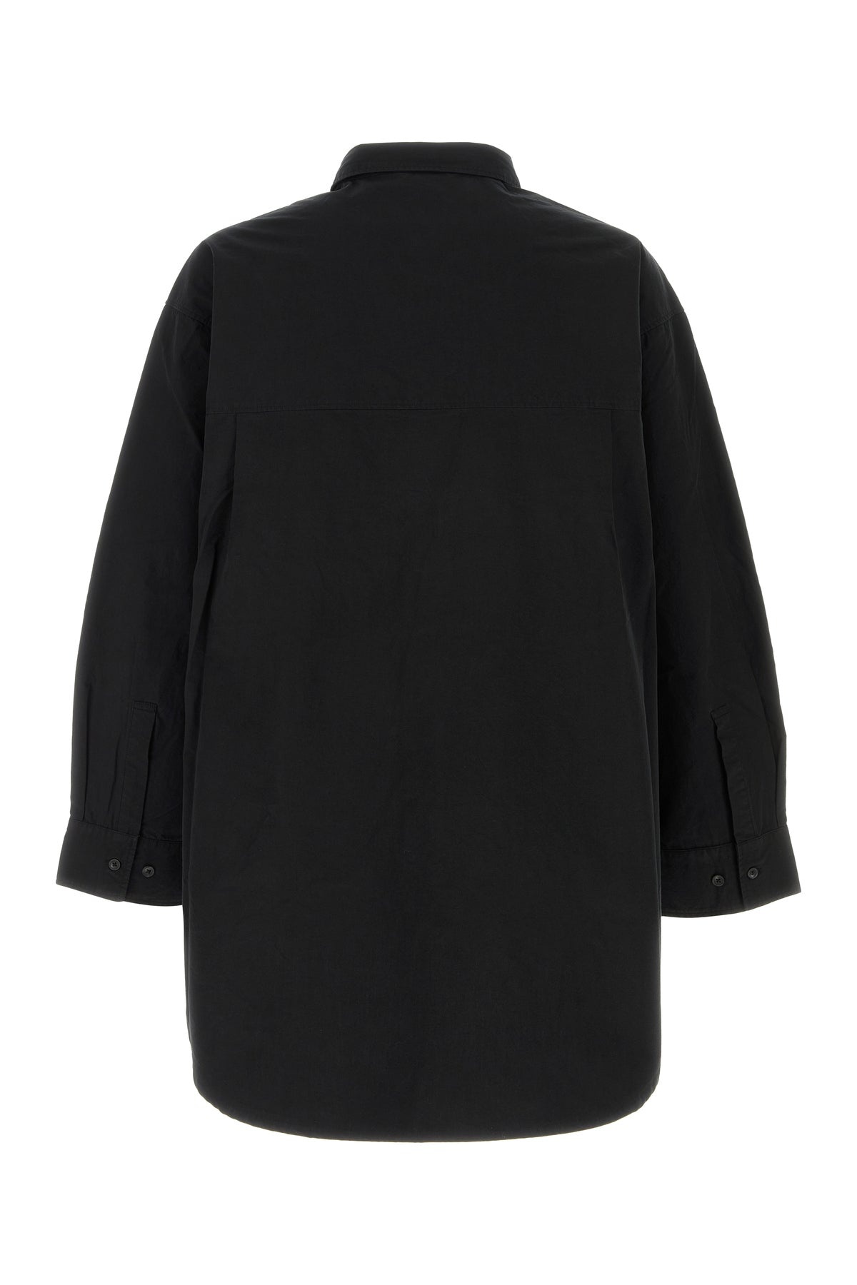 Black poplin Giant oversize shirt - 2