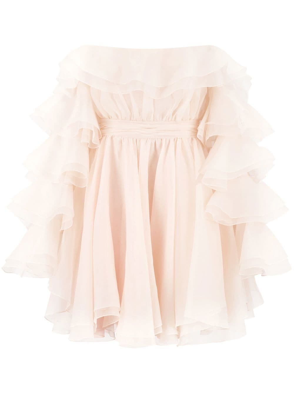 off-shoulder ruffled minidress - 1