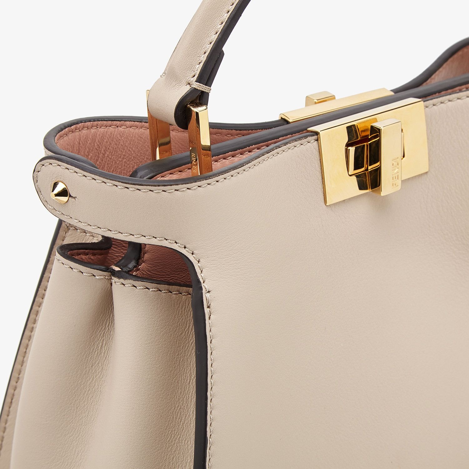 Beige leather bag - 6