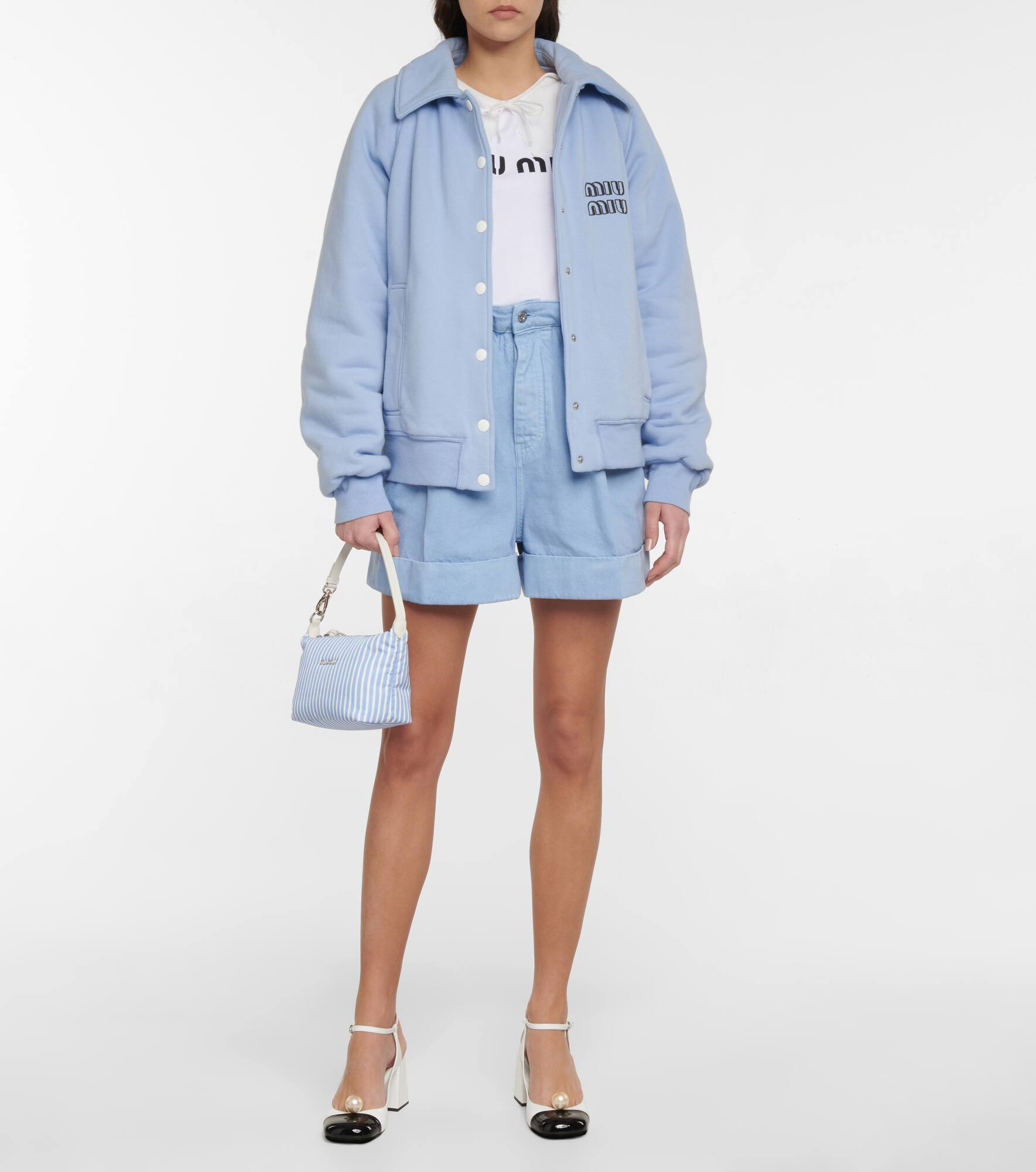 High-rise denim shorts - 2