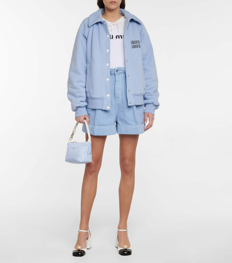 Miu Miu High-rise denim shorts outlook