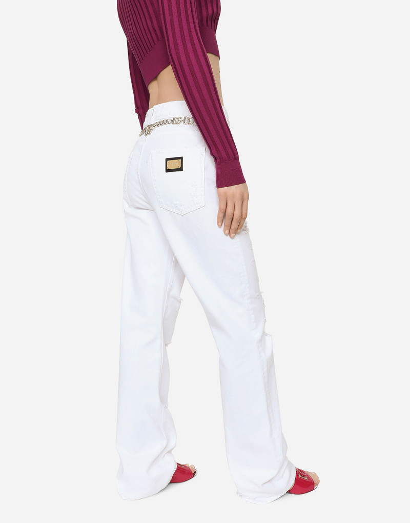 Boyfriend jeans with rips 4