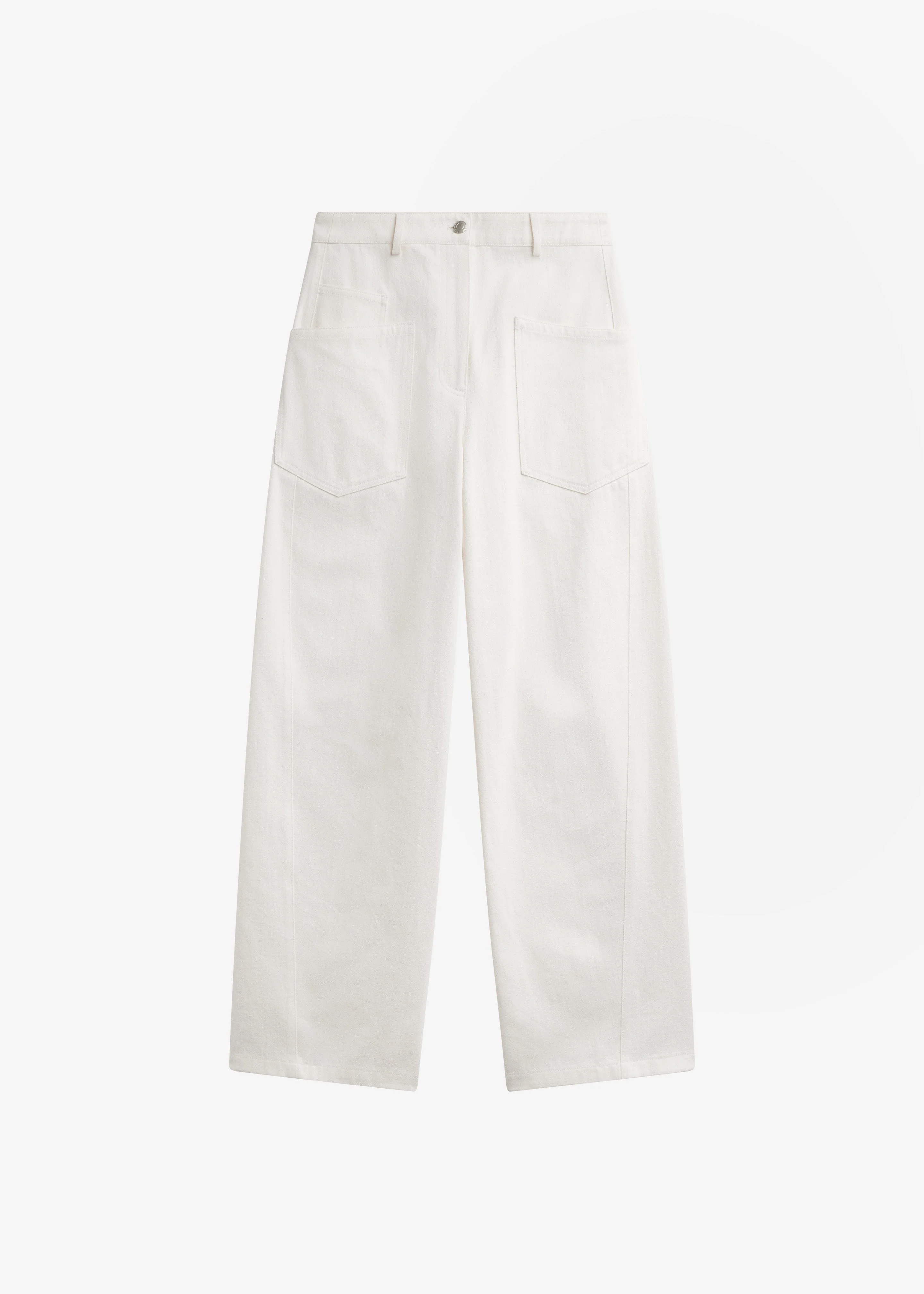 Bliss Barrel Leg Jeans - Ivory - 1