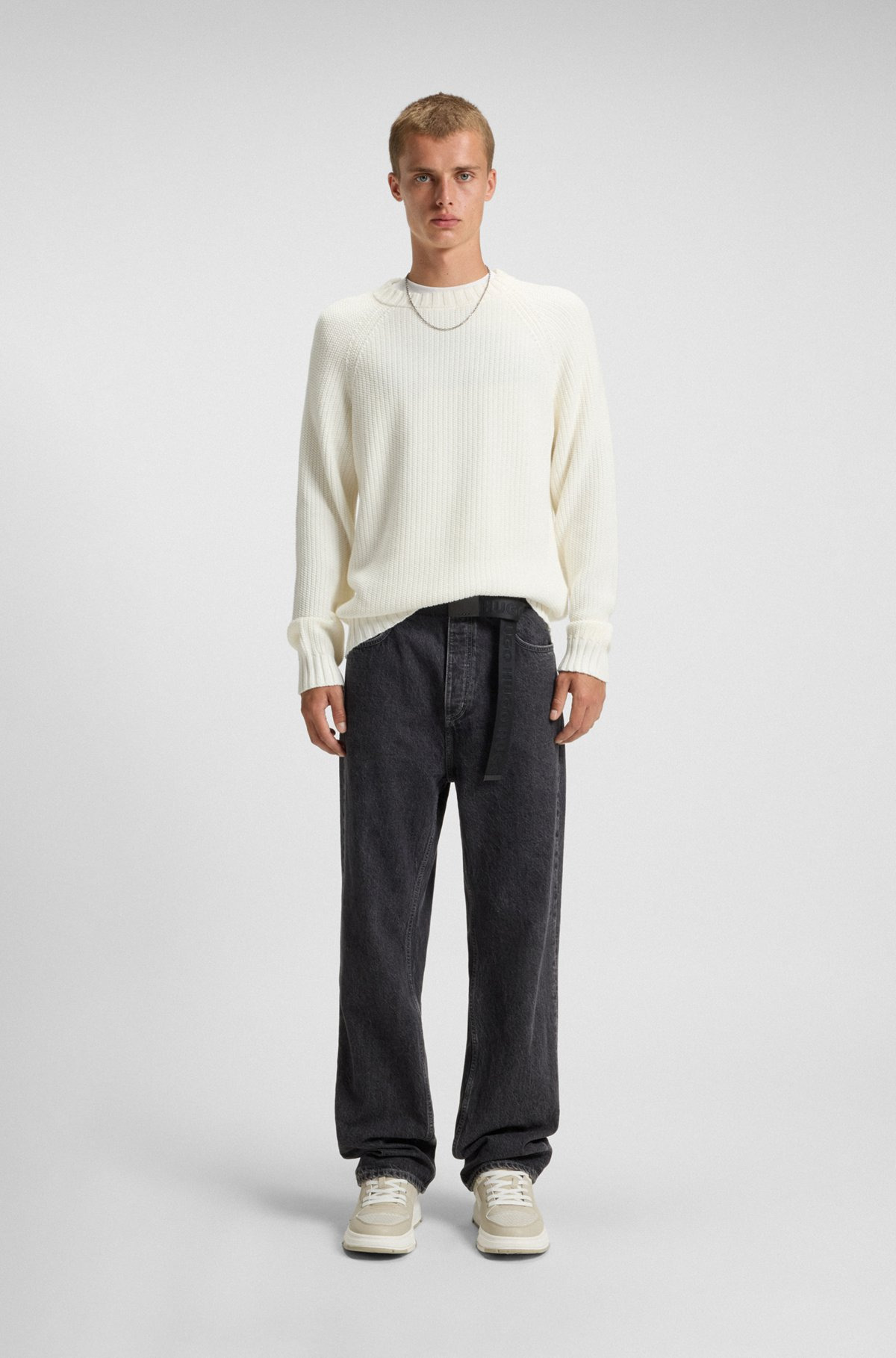 RIB-KNIT SWEATER IN COTTON - 4