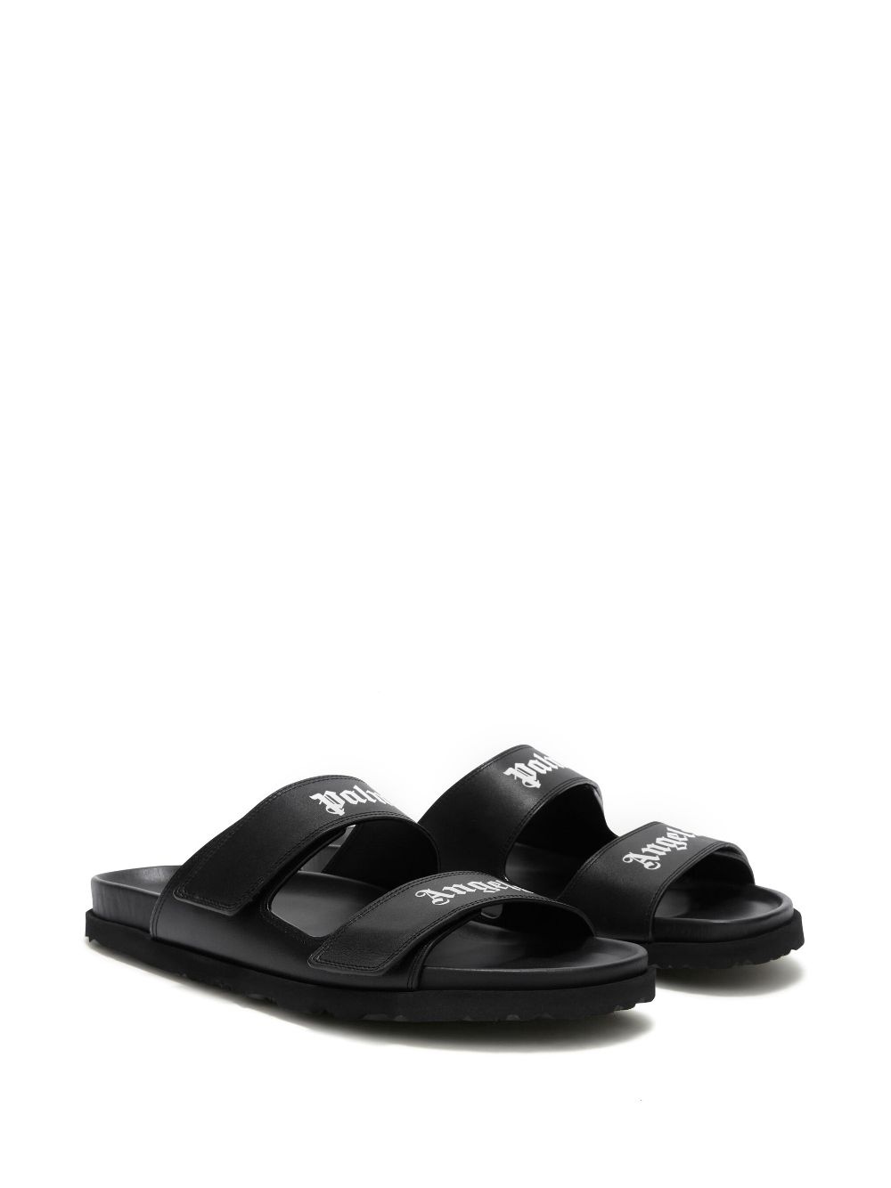 logo leather sandals - 2