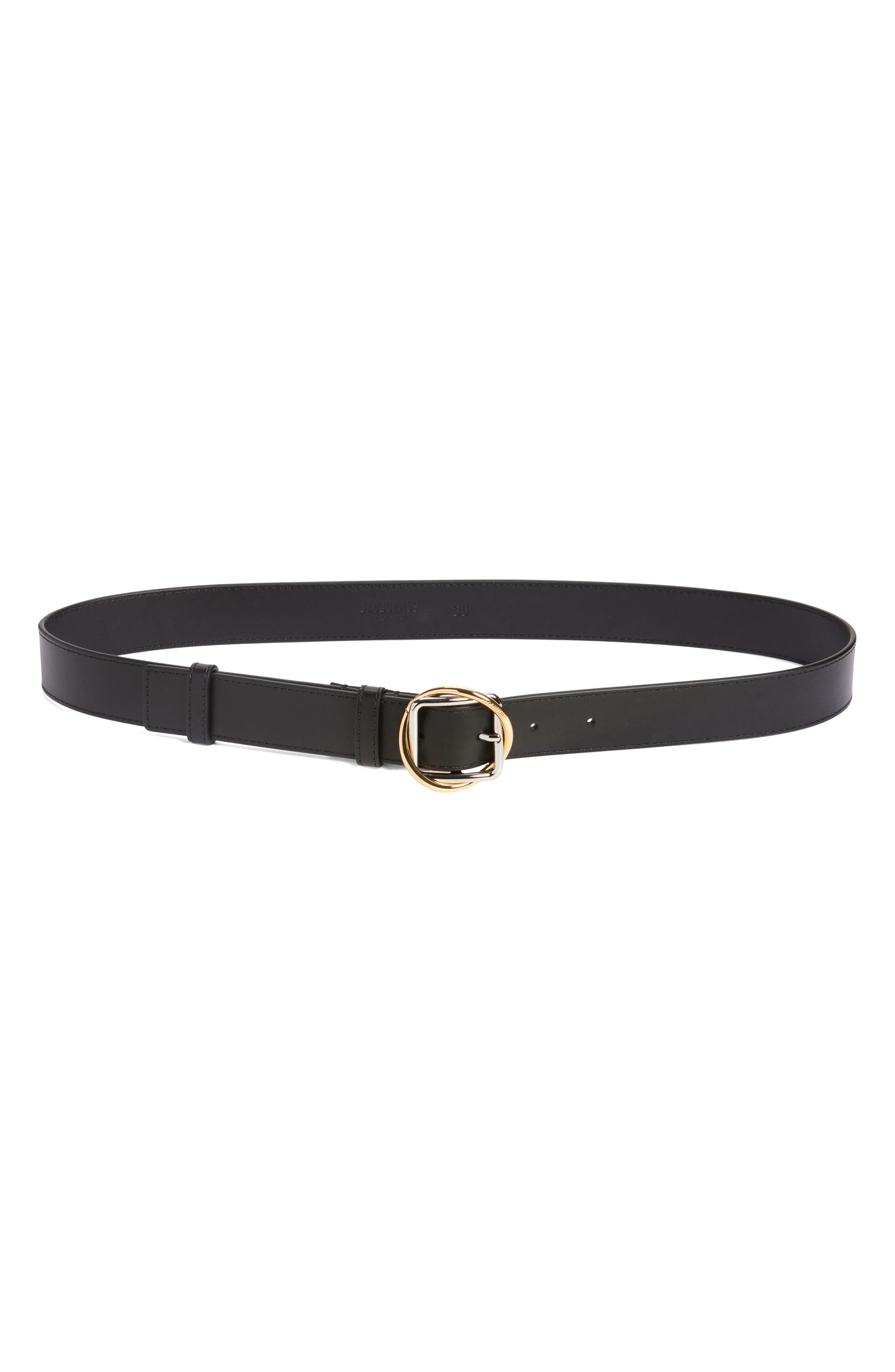 Jacquemus La Ceinture Salon Leather Belt in Black 990 at Nordstrom - 1