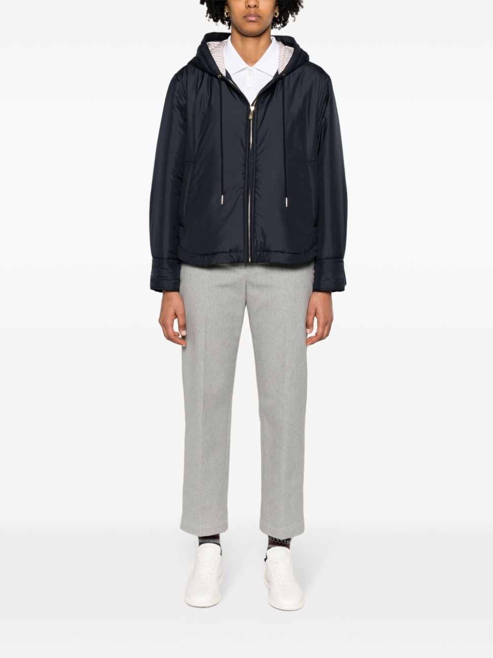 hooded down shirt jacket - 2