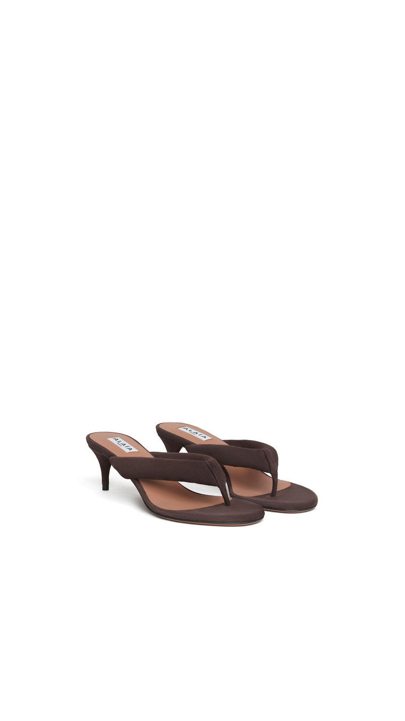 Alaïa HEEL THONG MULES IN SUEDE outlook