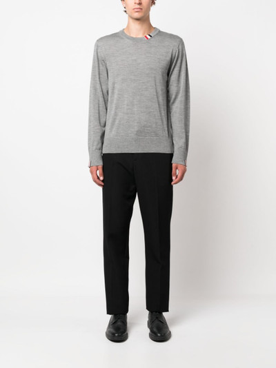 Thom Browne logo-patch wool sweatshirt outlook