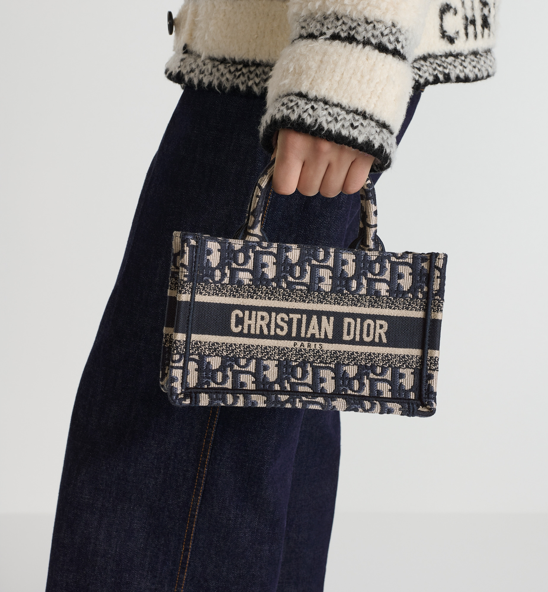Mini Dior Book Tote with Strap - 7