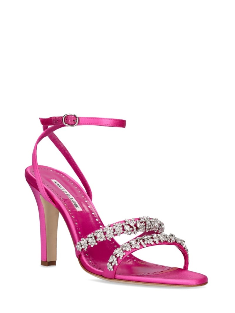 105mm Vedada satin & crystal sandals - 2