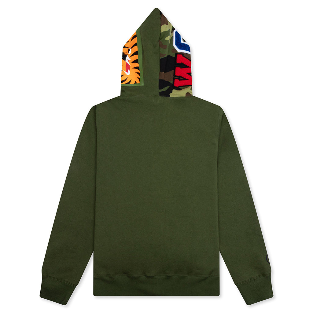 1ST SHARK FULL ZIP HOODIE - OLIVE DRAB - 2