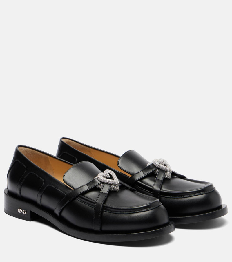 Double Heart leather loafers 1
